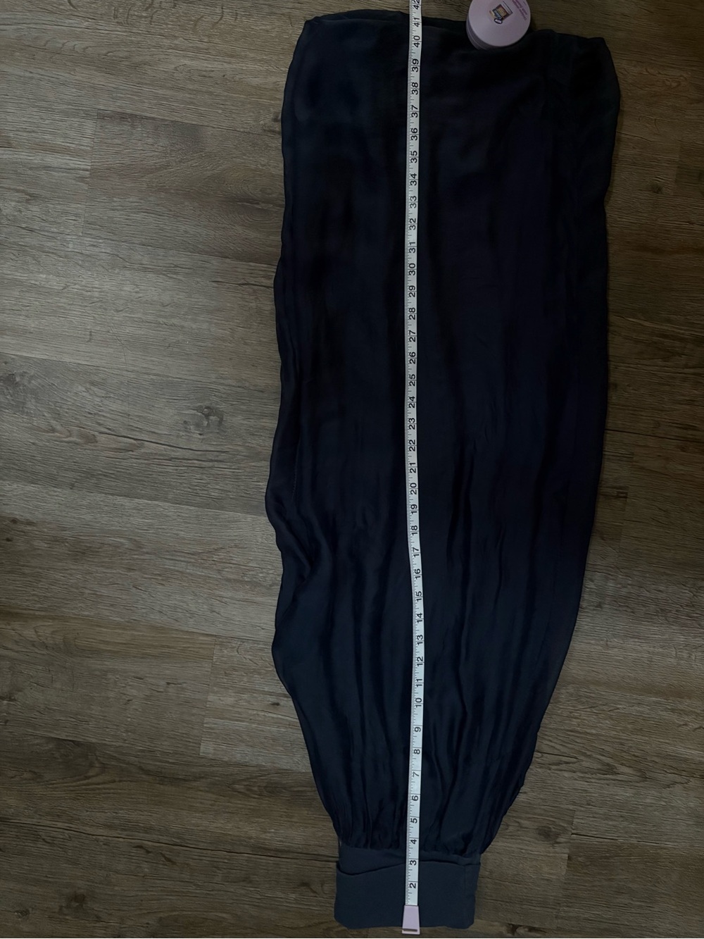 Navy Wide-Leg Sheer Palazzo Pants - Picture 7 of 11
